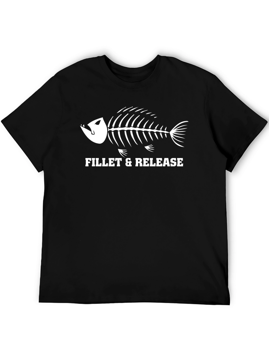 Fillet & Release Fish Skeleton Graphic T-Shirt