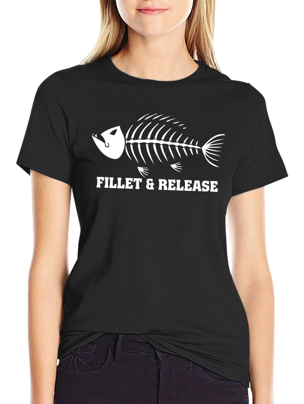 Fillet & Release Fish Skeleton Graphic T-Shirt