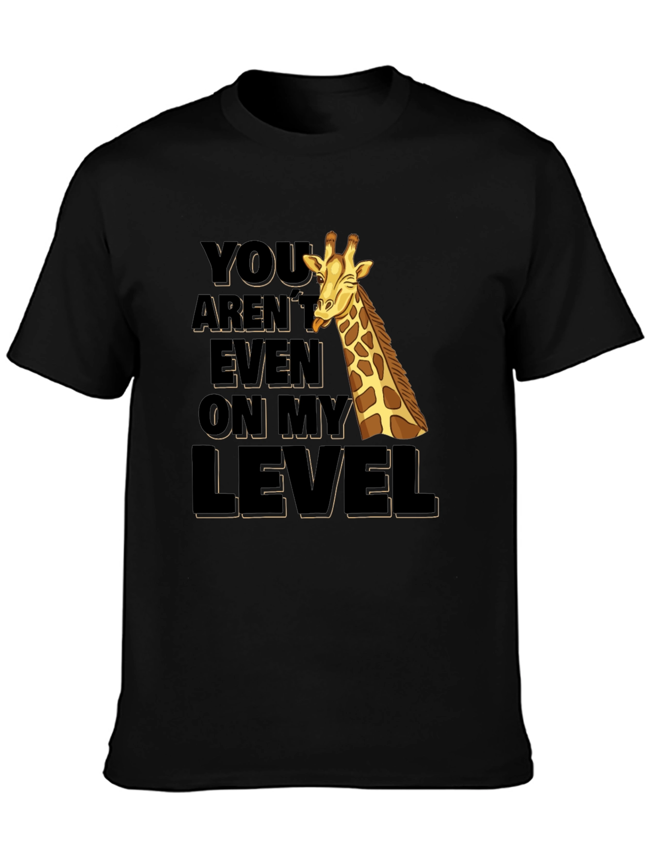 Giraffe Level T-Shirt - Humorous Animal Graphic Tee