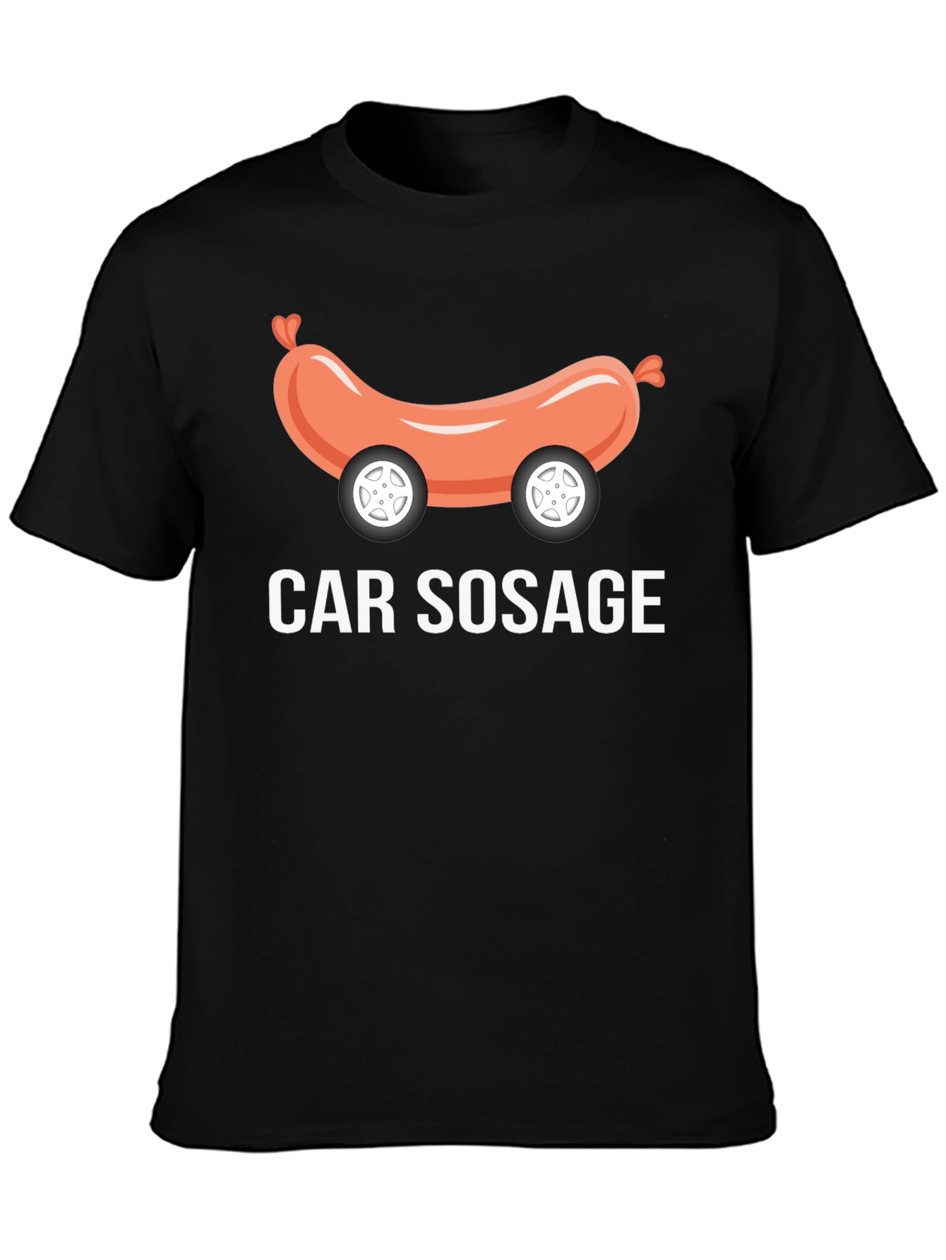 Car Sosage Graphic Tee - Funny Foodie T-Shirt