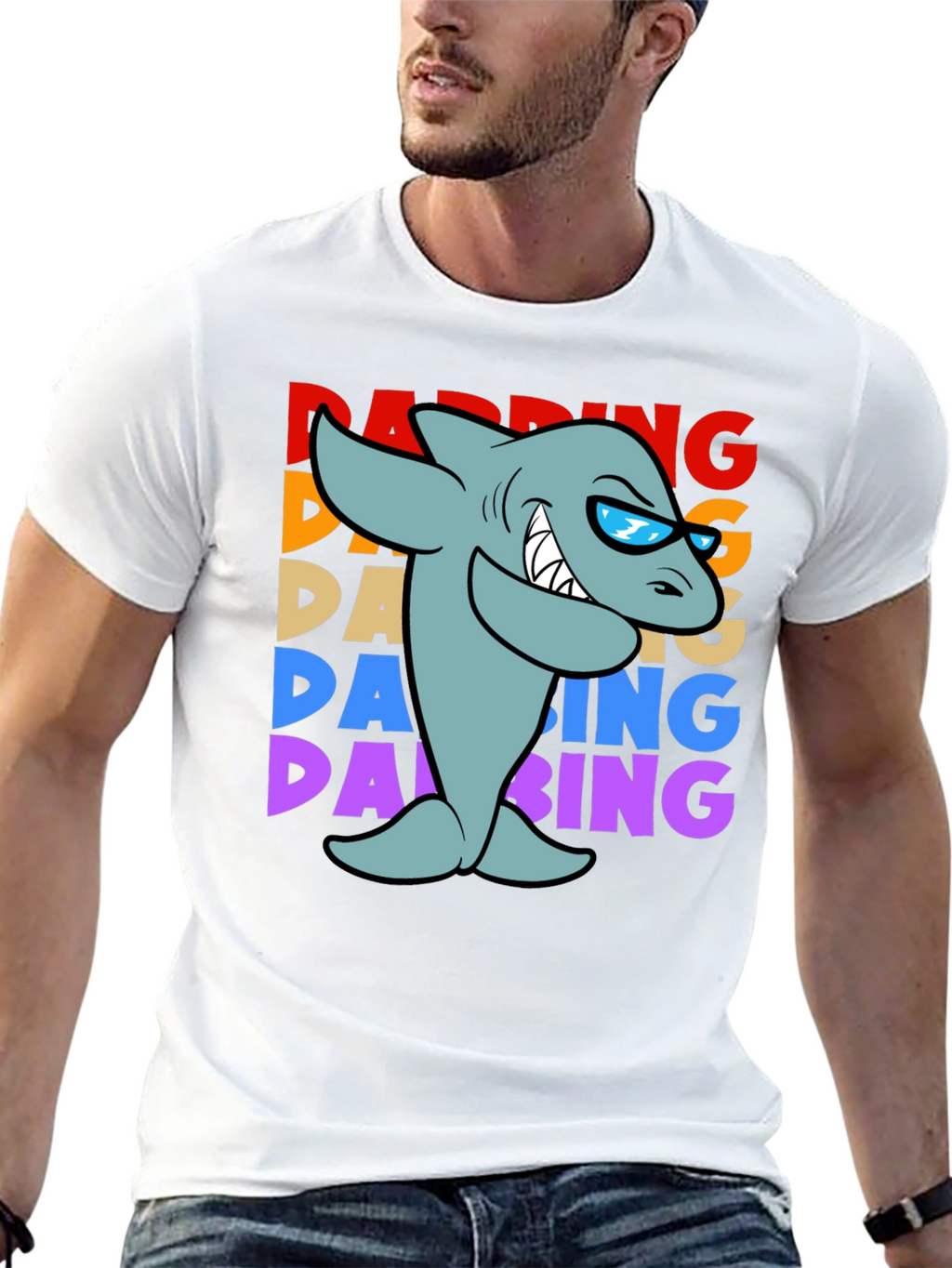 Dabbing Shark Graphic T-Shirt