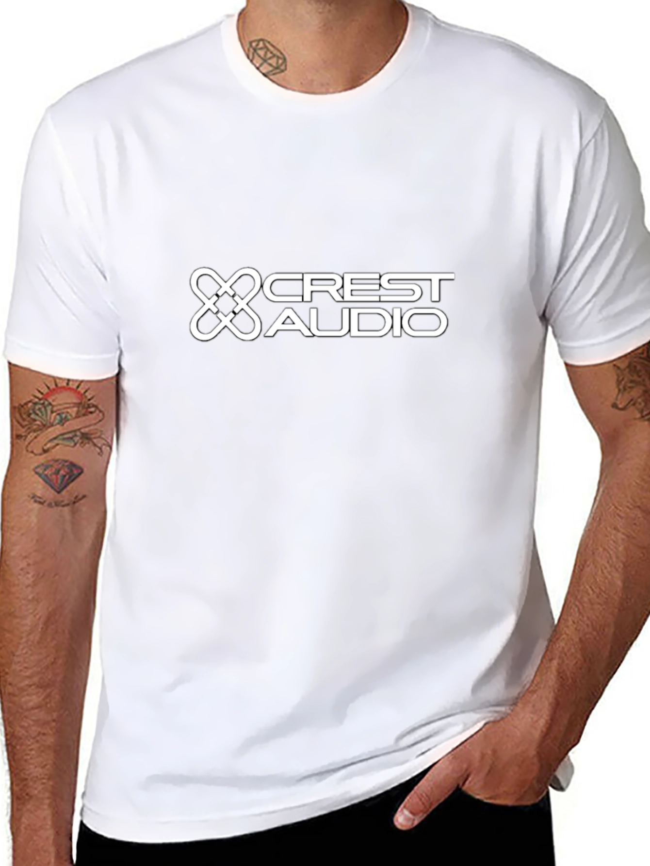 Crest Audio Black Graphic T-Shirt
