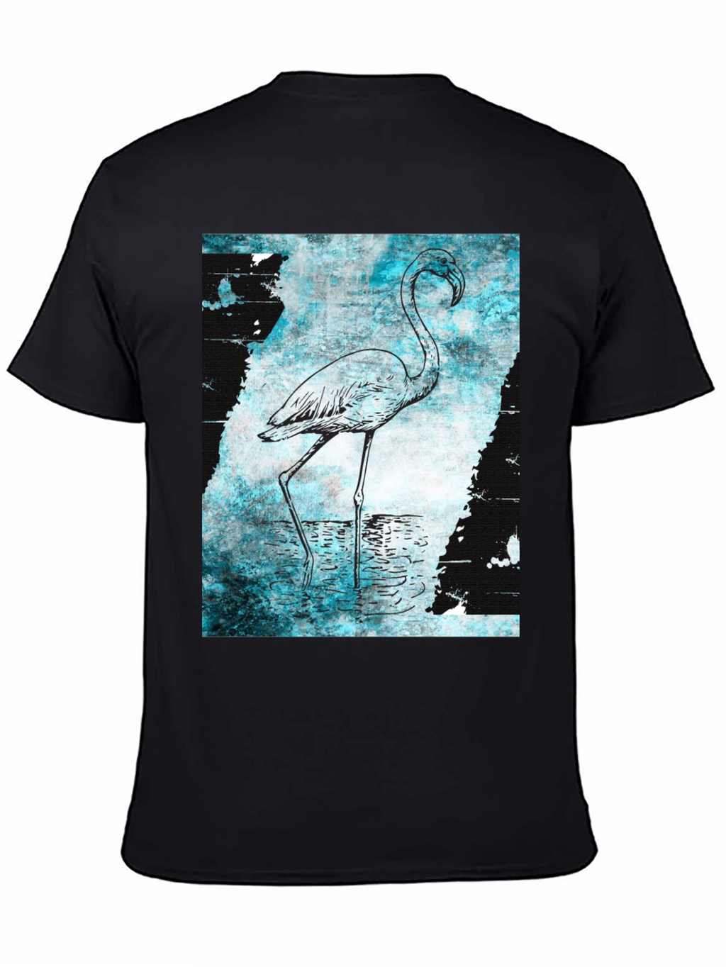 Flamingo Graphic Print Crew Neck T-Shirt