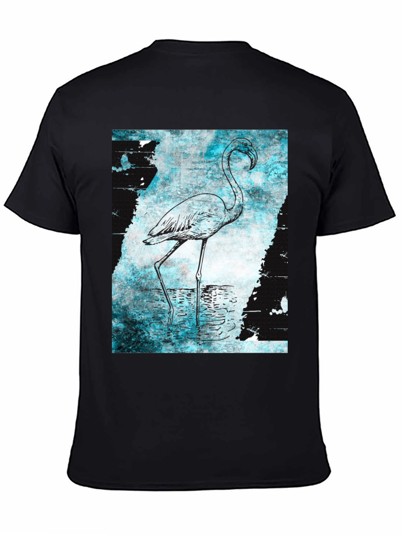 Flamingo Graphic Print Crew Neck T-Shirt