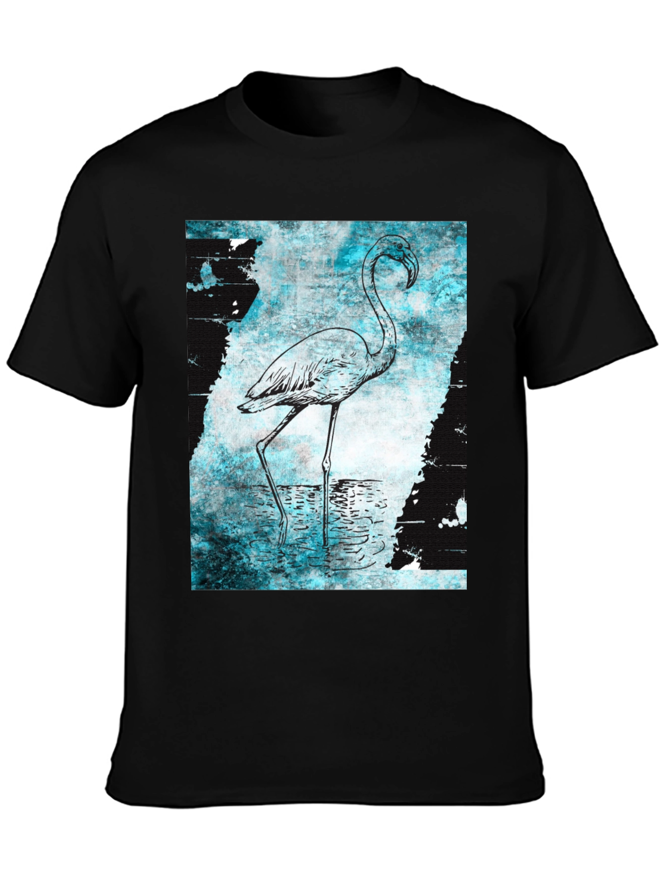 Flamingo Graphic Print Crew Neck T-Shirt