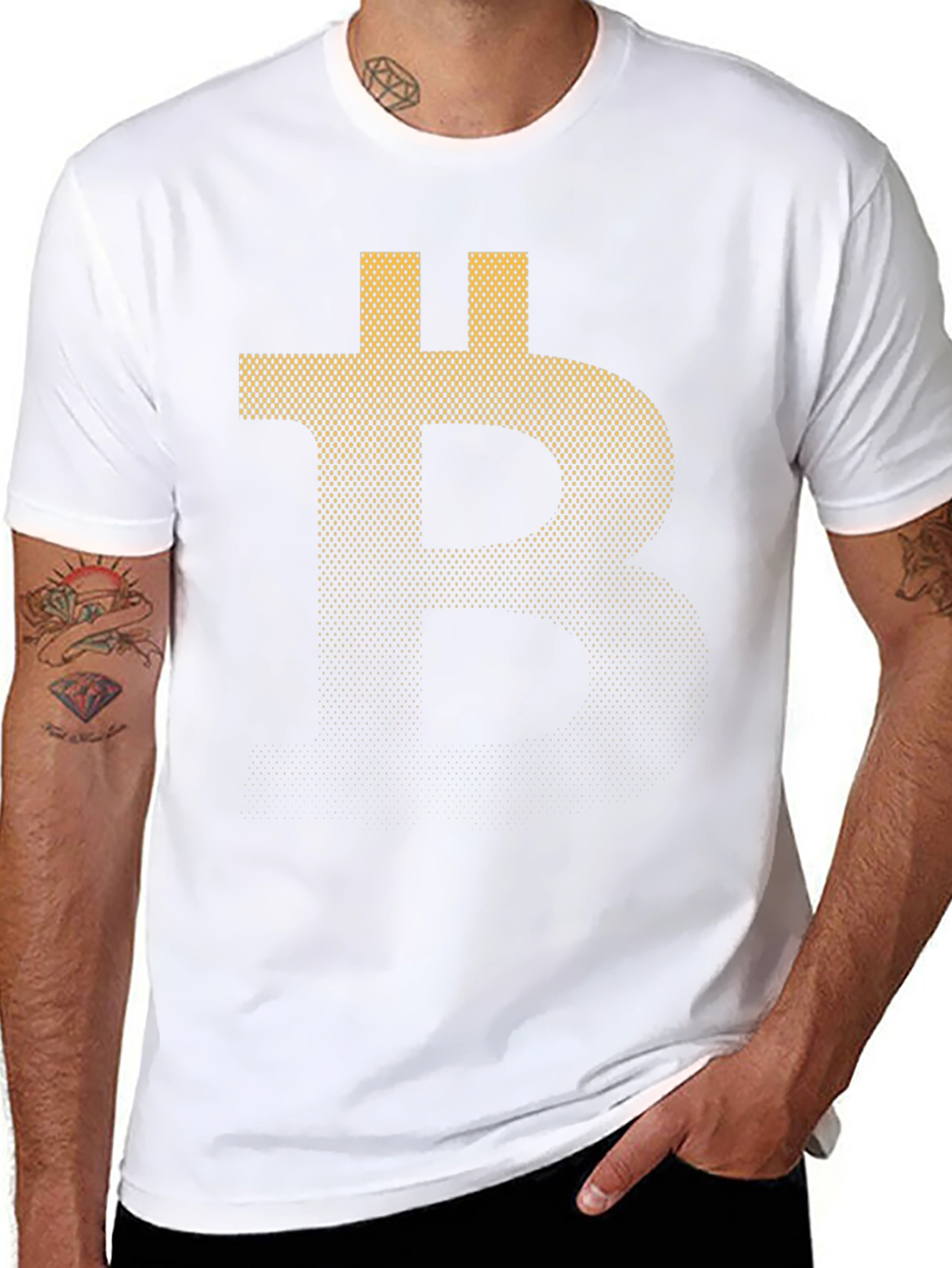 Bitcoin Dot Design T-Shirt