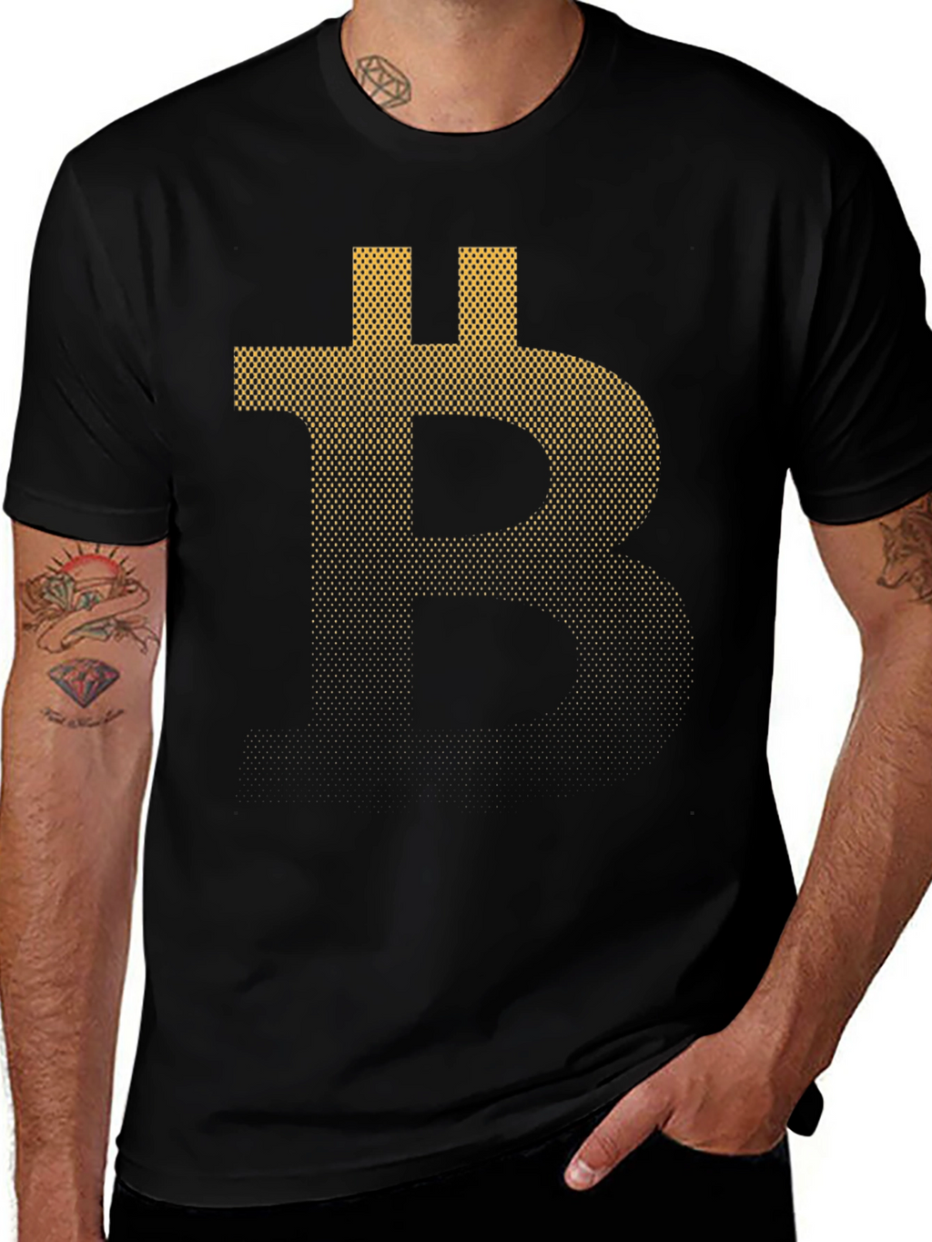 Bitcoin Dot Design T-Shirt