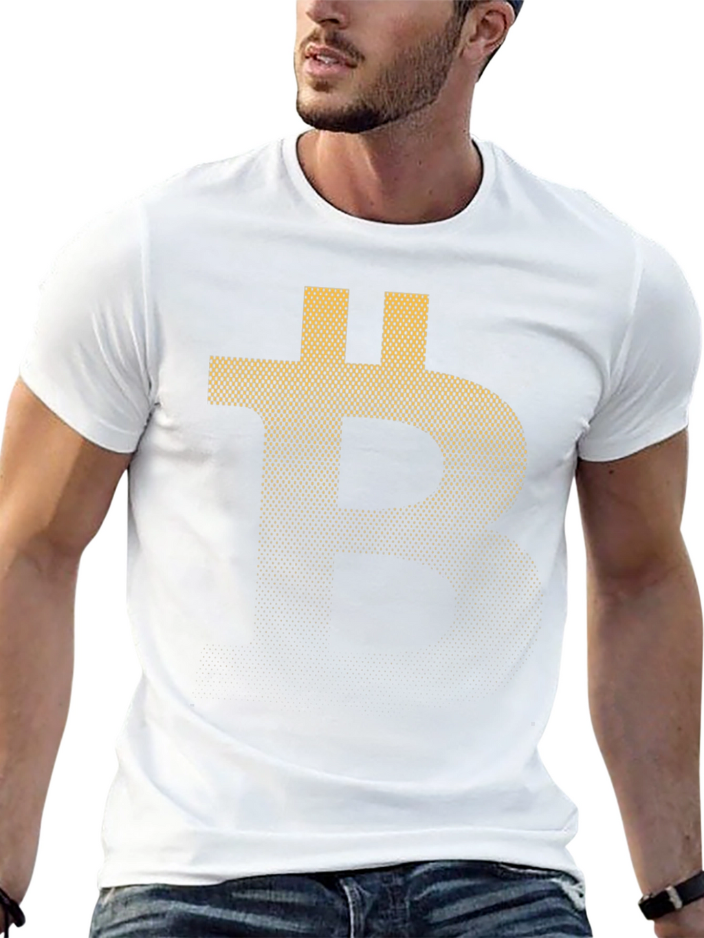 Bitcoin Dot Design T-Shirt