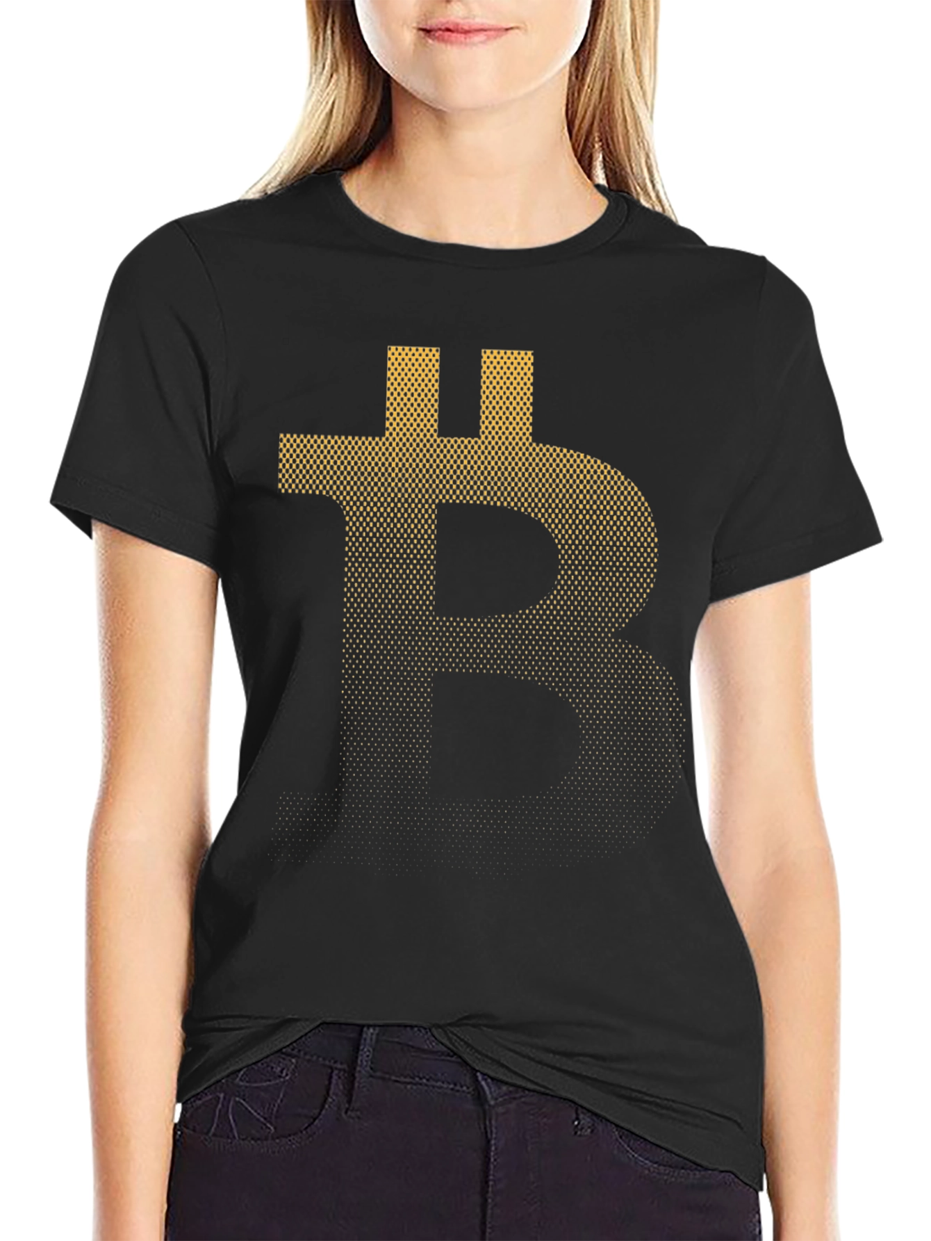 Bitcoin Dot Design T-Shirt